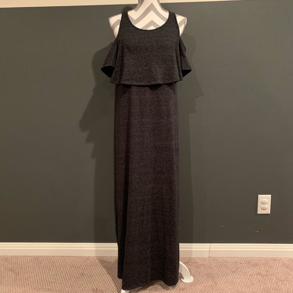 Cold Shoulder Maxi Nursing Dress